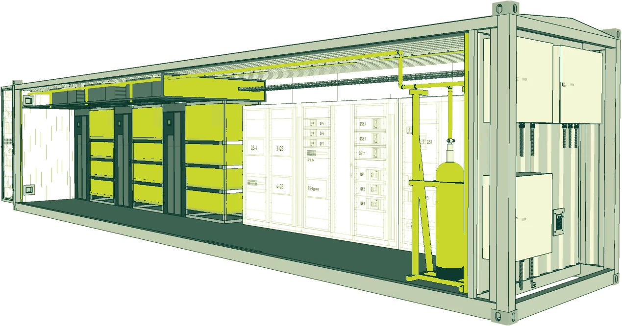 The companion Power Module: UPS strings, batteries and switchgear in their own module